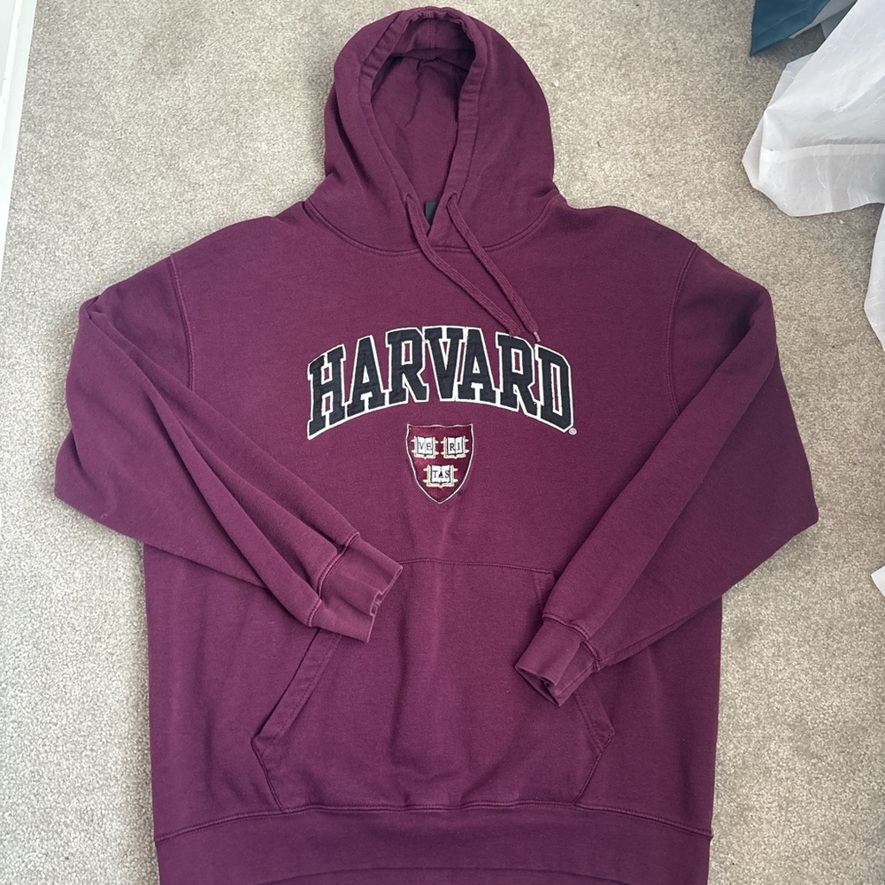 Harvard Burgundy Hoodie Sweatshirt